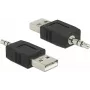 Káblový adaptér DeLOCK 66069 USB A na 3,5 mm čierny