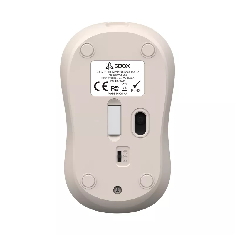 Myš SBOX WM-602 béžová bezdrôtové rozhranie