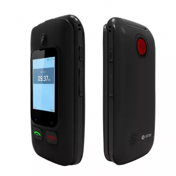 eSTAR Digni Flip 6,1 cm (2.4) 102 g čierna, červená telefón pre seniorov