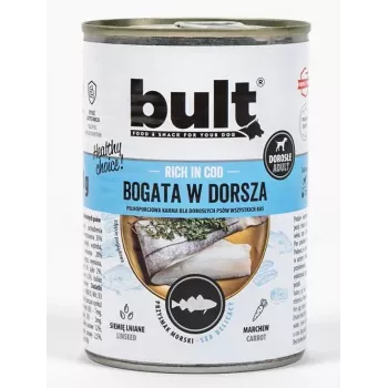 Mokré krmivo pre psov BULT bohaté na tresku 800 g vrecko – plnohodnotné mokré krmivo pre dospelých psov, 800 g