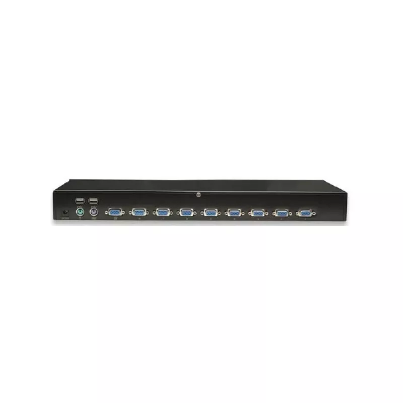 Intellinet 8-portový rackový KVM prepínač, Combo USB + PS/2, On-Screen-Display, káble v balení (Euro 2-pin konektor)
