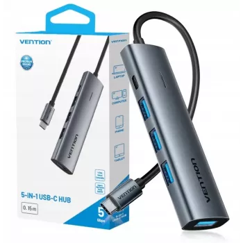 Hub 5v1 USB-C 3.0 Vention 0,15 m