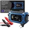 Inteligentná 12V 15A nabíjačka QOLTEC s mikroprocesorom a LCD — pre AGM, GEL, SLA, EFB, LiFePO4 batérie