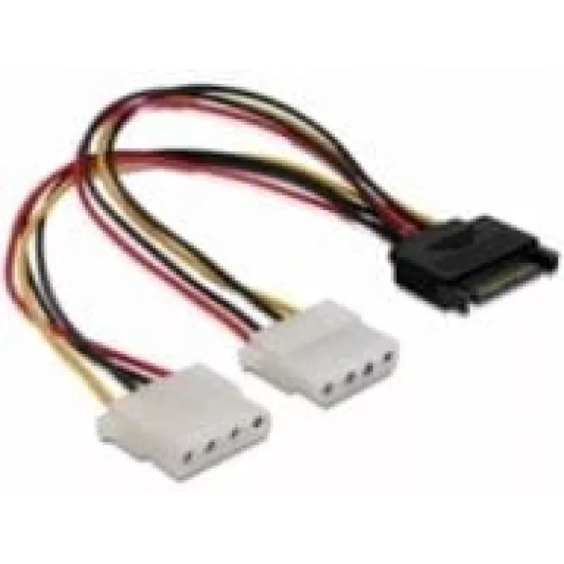 SATA 15-Pin na 2x 4-Pin Molex konektor samica 20 cm DeLOCK 65159