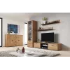 Cama obývacia komoda UNI lefkas dub/čierna