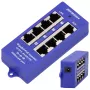 PoE injektor Extralink Gigabit 4-portový, 4x 1000Mb/s RJ45, 48V, modrá/čierna