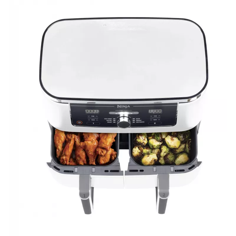 Teplovzdušná fritéza Ninja AF400EU Double 9,5 L 2470 W biela, otočné a dotykové ovládanie