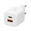USB nabíjačka IBOX ILUC42W 42W (max. 33W), 1×USB-C PD3.0, 1×USB-A QC3.0, 100–240V, biela