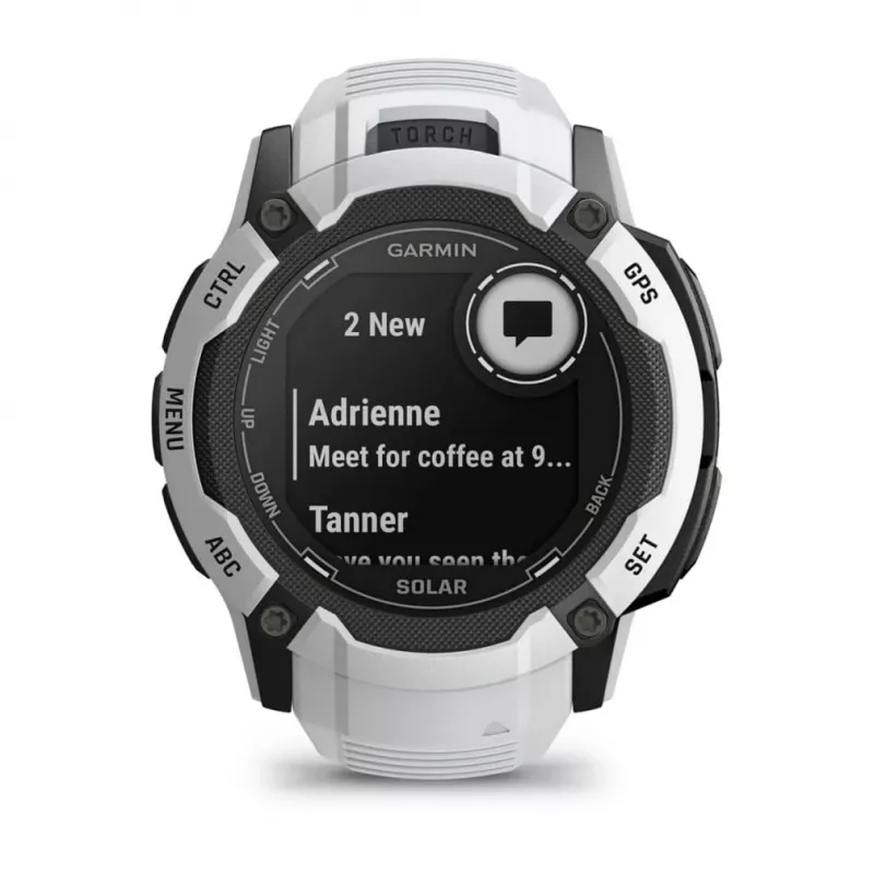 Garmin Instinct 2X Solar 2,79 cm (1,1) MIP 50 mm digitálny 176 x 176 pixelov dotyková obrazovka biela GPS (satelit)