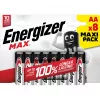 Energizer batérie Alkaline Max AA LR6, 8 ks, Eco balenie