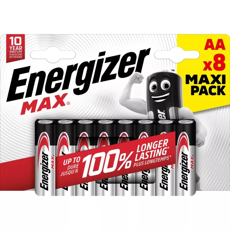 Energizer batérie Alkaline Max AA LR6, 8 ks, Eco balenie
