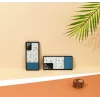 Puzdro na telefón Man and Wood Galaxy Note 20 — modrý kvet na čiernej