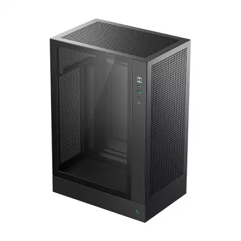 PC skriňa DeepCool CH170 PLUS Tower čierna – micro-ATX/mini-ITX, tvrdené sklo, USB-C, napájací zdroj hore