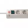 Brennenstuhl Bremounta zásuvková lišta, 5 zásuviek + 2x USB-C, 3 m, biela