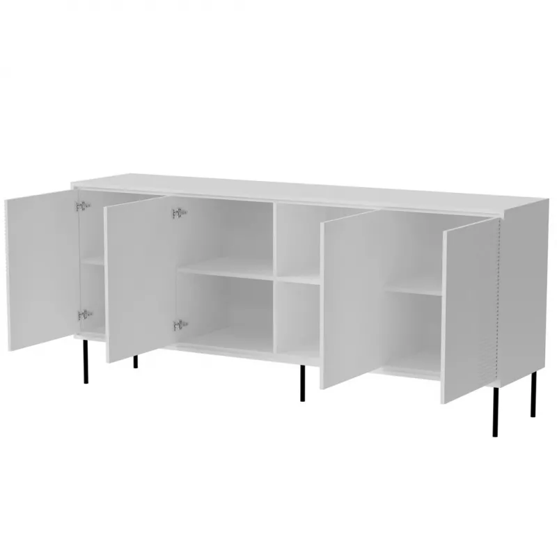 4D ABI komoda 200x45x88 matná biela