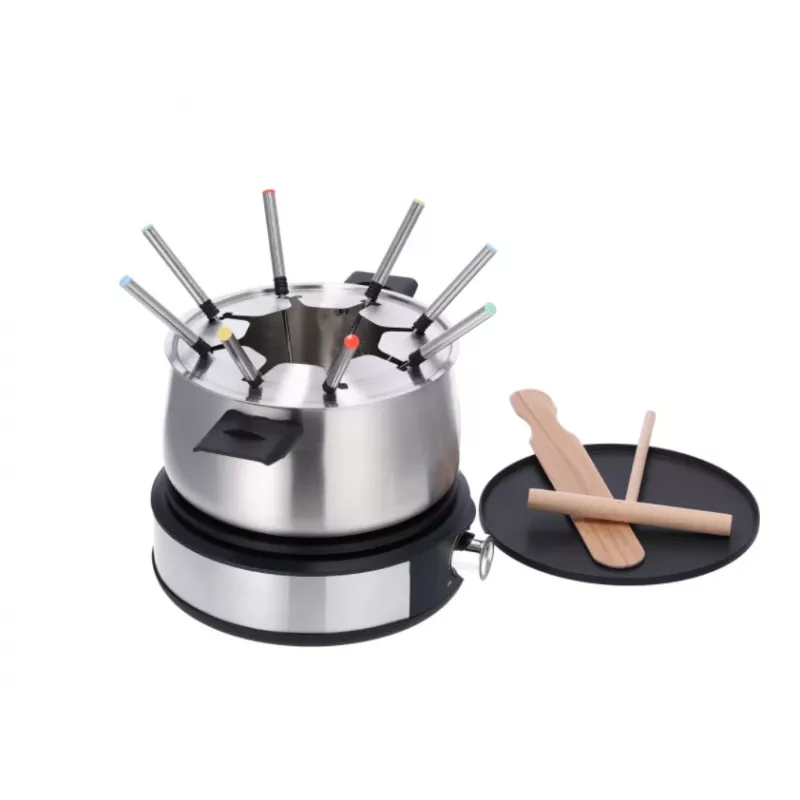 Severin FO 2471 kombinácia fondue a palaciniek, čierna/nehrdzavejúca oceľ