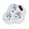 Esperanza ELK304W elektrický rozdeľovač, 3 zásuvky s vypínačom, biely