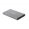 Externé HDD/SSD puzdro NATEC Rhino GO — 2,5 palca SATA, 9,5 mm, USB 3.0, hliník, sivé, až do 4 TB