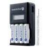 Nabíjačka akumulátorov everActive NC450B — 4‑článková nabíjačka AAA, 110/230V AC, čierna