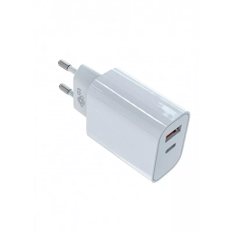 Univerzálna nabíjačka 2x3A USB C + USB A Power Delivery biela