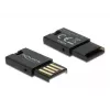 DeLOCK USB 2.0 čítačka kariet čierna Micro SD MicroSDHC MicroSDXC 480 Mbit/s