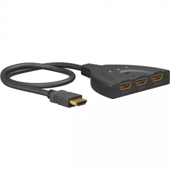 Goobay | HDMI switch 3 na 1 (4K @ 30 Hz) | 58487 | čierna | HDMI konektor samica | 3 HDMI konektor samica | 0,58 m