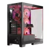 PC skriňa MODECOM Volcano SPACE APEX ARGB Midi Tower, tvrdené sklo, USB-C, podporuje ATX/microATX/Mini-ITX, GPU do 430 mm, CPU chladič do 180 mm
