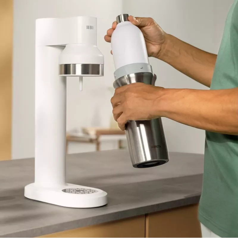 Brita sodaTRIO 1046735 fľaša pre karbonizátor, nerezová oceľ, 1 l, biela