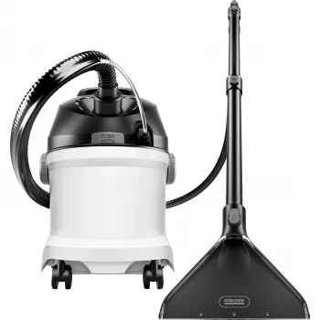 Podlahový vysávač Kärcher SE 5 — suchý a mokrý, 1000 W turbína, 4 l nádrž na špinavú vodu/4 l na čistú vodu, 6 m kábel