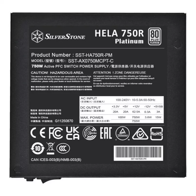 Napájací zdroj SilverStone HELA 750R 750 Watt
