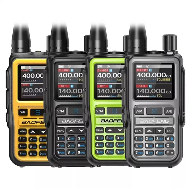 Baofeng UV-5R EU MINI USB-C Bluetooth VHF UHF Aviation Band sivá vysielačka