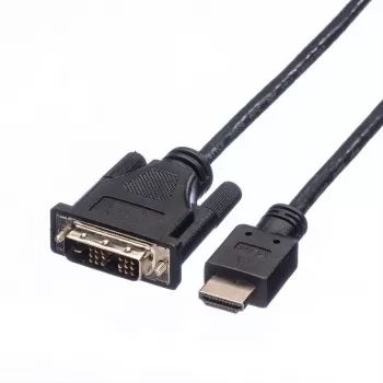 ROLINE adaptérový kábel HDMI na DVI-D (Single Link) - 1,5m - čierny (11.04.5516)