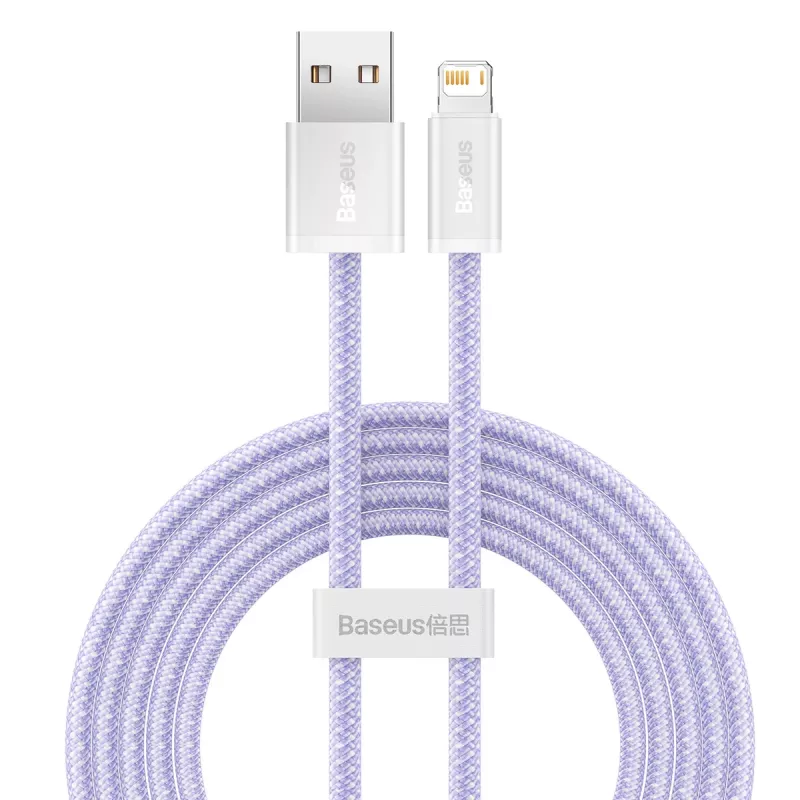 Kábel Baseus Dynamic USB na Lightning, 2,4 A, 2 m (fialová)