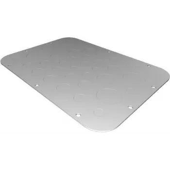 Racková doska Rittal AX 2575.100 — oceľ, svetlosivá, 301×221 mm