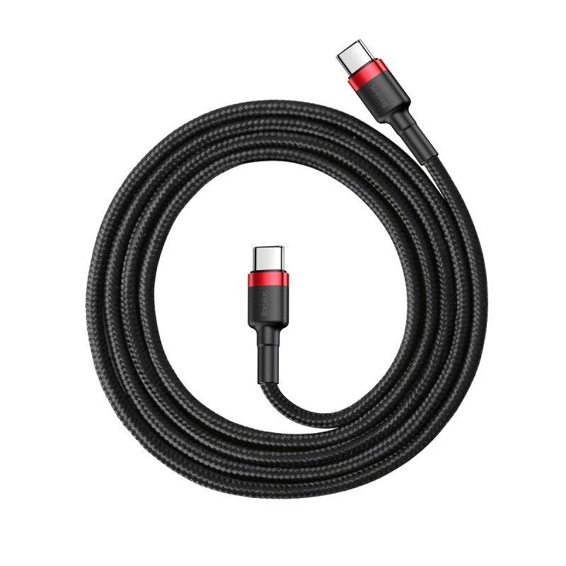 USB-C na USB-C kábel Baseus CATKLF-G91 1 m, USB-C konektor samec, 0,48 Gbit/s, čierny