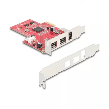 DeLOCK 90738 PCIe Firewire adaptér Interný IEEE 1394 červený