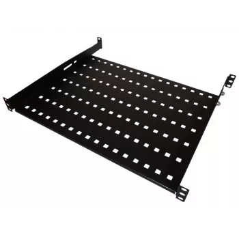 Alantec SA-P-19-1U-650-4-C-02 19-palcový 1U pevný policový držiak, hĺbka 650mm, 4-bodová montáž, čierny