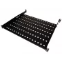 Alantec SA-P-19-1U-650-4-C-02 19-palcový 1U pevný policový držiak, hĺbka 650mm, 4-bodová montáž, čierny