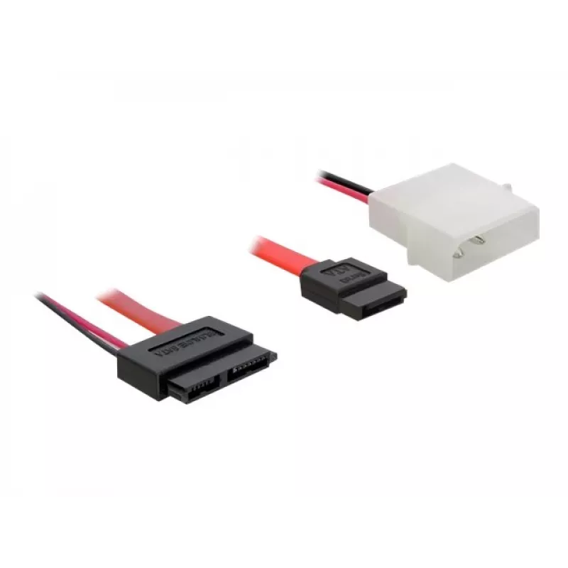 Delock SATA Slimline ALL-in-One kábel - SATA kábel - Slimline SATA, 4-pinový interný napájací konektor (5 V)