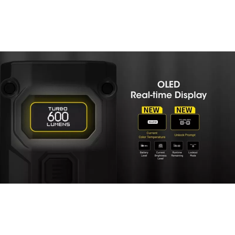 Prívesková baterka Nitecore TINI3 čierna 600 lm USB nabíjateľná