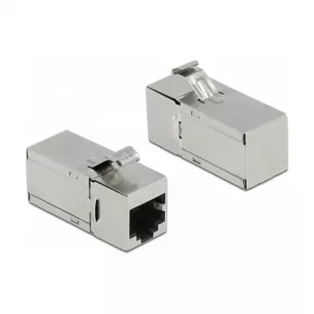 DeLOCK Keystone modul RJ45 konektor samica na RJ45 konektor samica Cat.6A 90° zahnutý