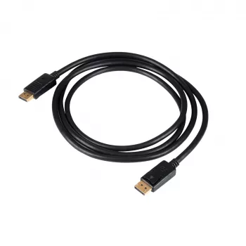 Akyga AK-AV-10 DisplayPort kábel, konektor samec/samec, pozlátené konektory, 1,8 m, čierny