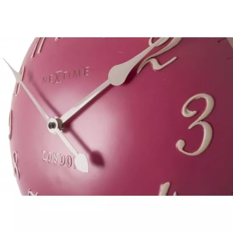 NeXtime hodiny 3084rz London Arabic, Ø34,5 cm, nástenné, ružová/biela
