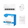 Sieťový switch Cudy GS105U – unmanaged 5-port Gigabit Ethernet (10/100/1000), biela, 5 V