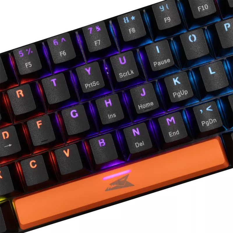 Mechanická klávesnica Baracuda Dolphin čierna US rozloženie s Blue spínačmi