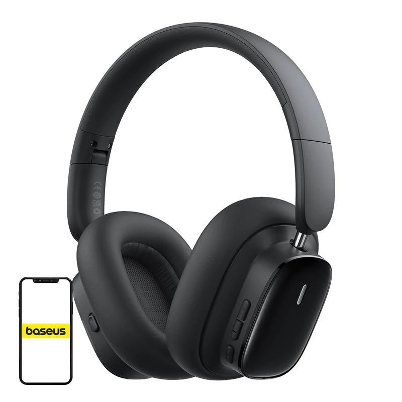 Baseus Bowie H1i headset bezdrôtový cez hlavu hovory/hudba USB Type-C Bluetooth čierny