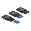 DeLOCK USB 2.0 čítačka kariet čierna Micro SD MicroSDHC MicroSDXC 480 Mbit/s