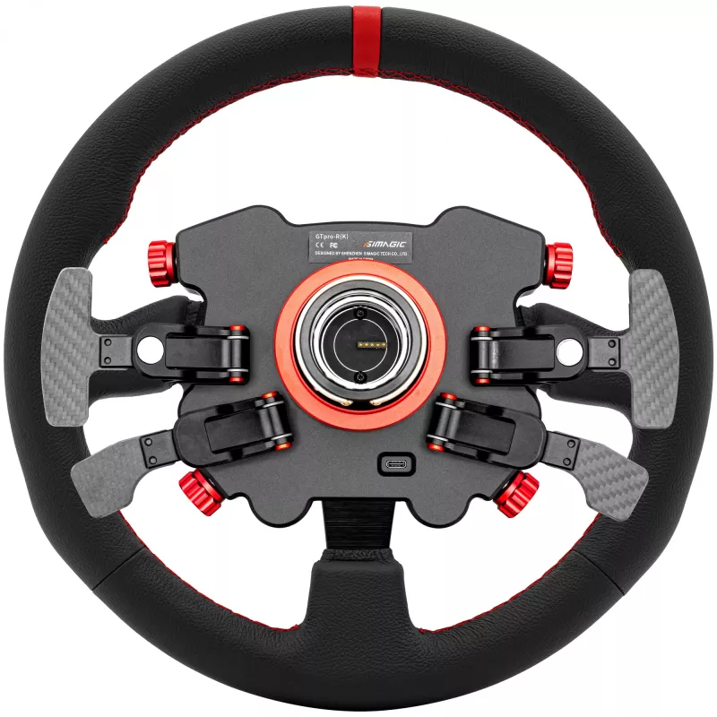 Simagic náboj/knob volantu GT1 Pro (GTPRO-R K koža) — kožený poťah, kompatibilný s GT1 sériou
