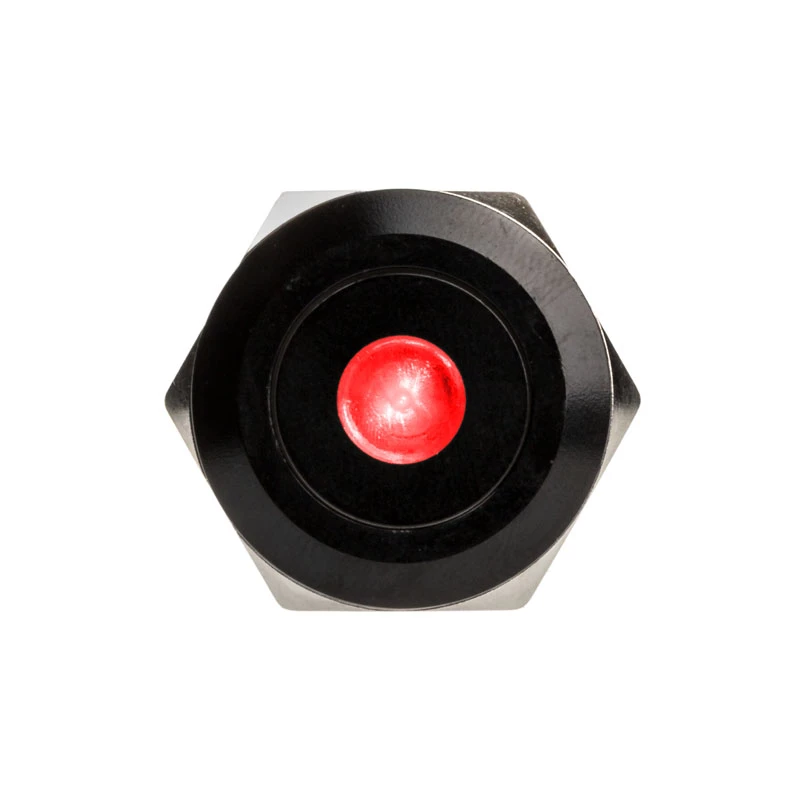 DimasTech vandalizmu odolný tlačidlový spínač 22 mm Blackline Dot RGB PD223