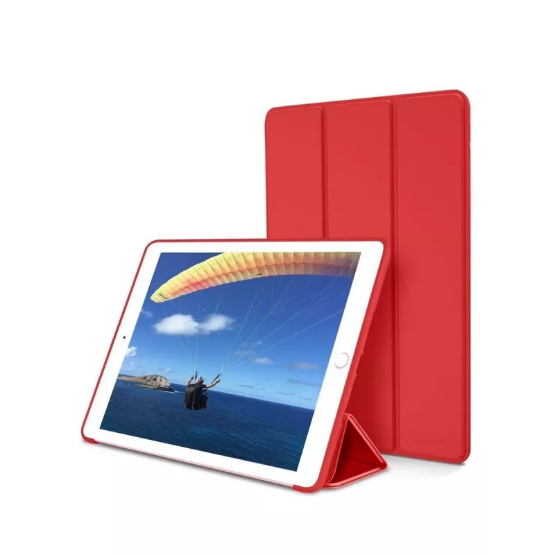 Kožené puzdro na tablet Devia pre iPad Air 2019 / iPad Pro 10.5 so štrbinou na pero, červené